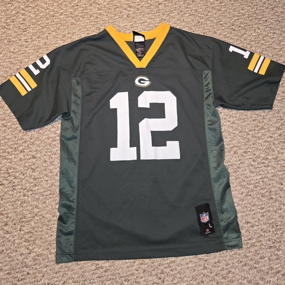 NFL Aaron Rodgers Green Bay Packers Youth Game Jersey Size 14-16